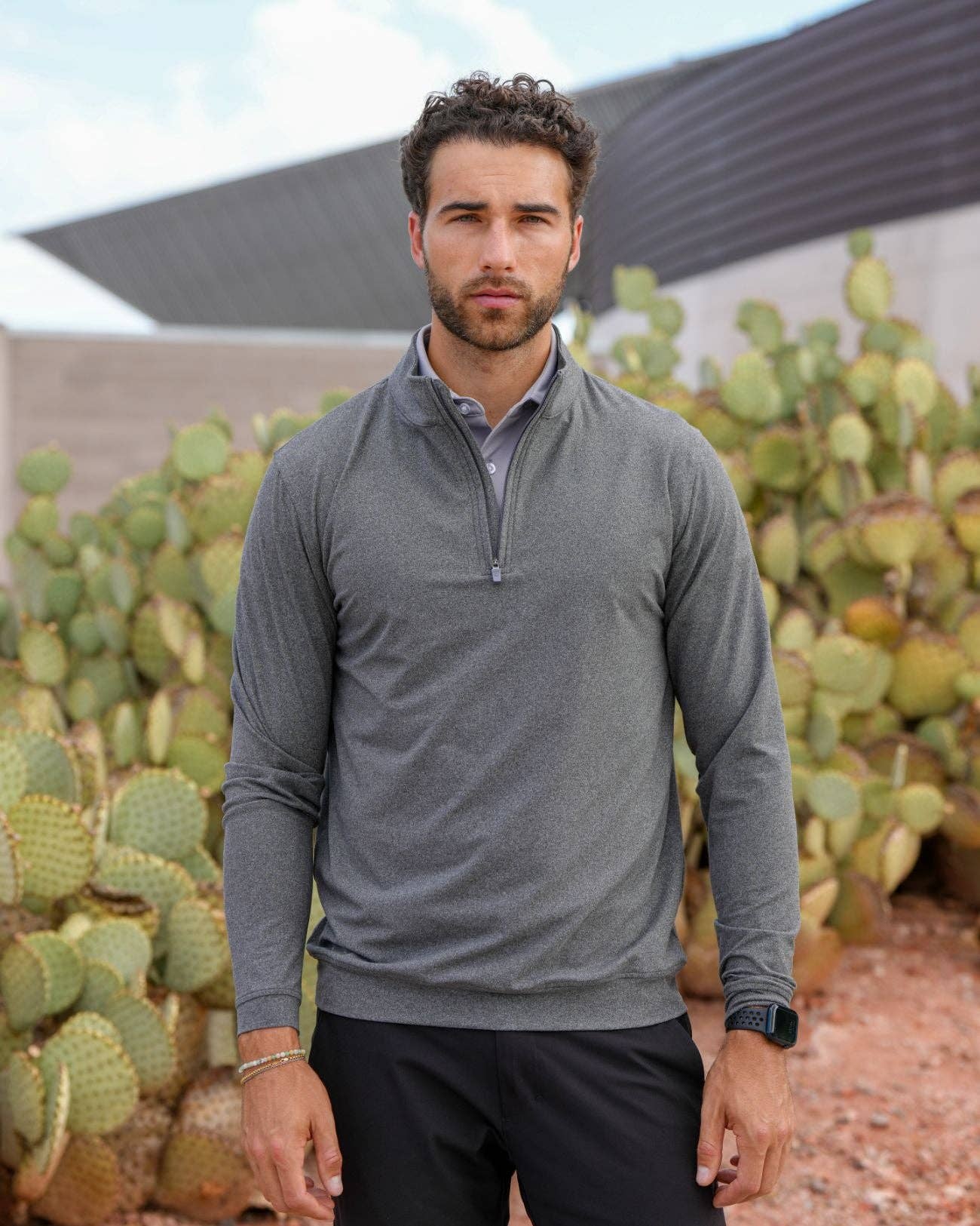 USA Palm – Polo - Homem por atacado – Fecho de 1/4 Mesclado112