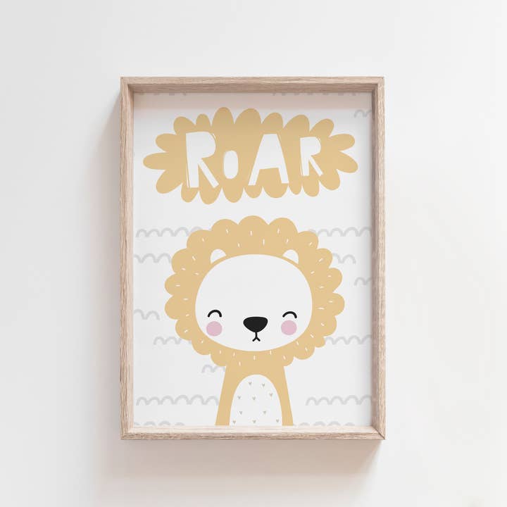 Roar Nursery Print for wholesale by Pig and Bear