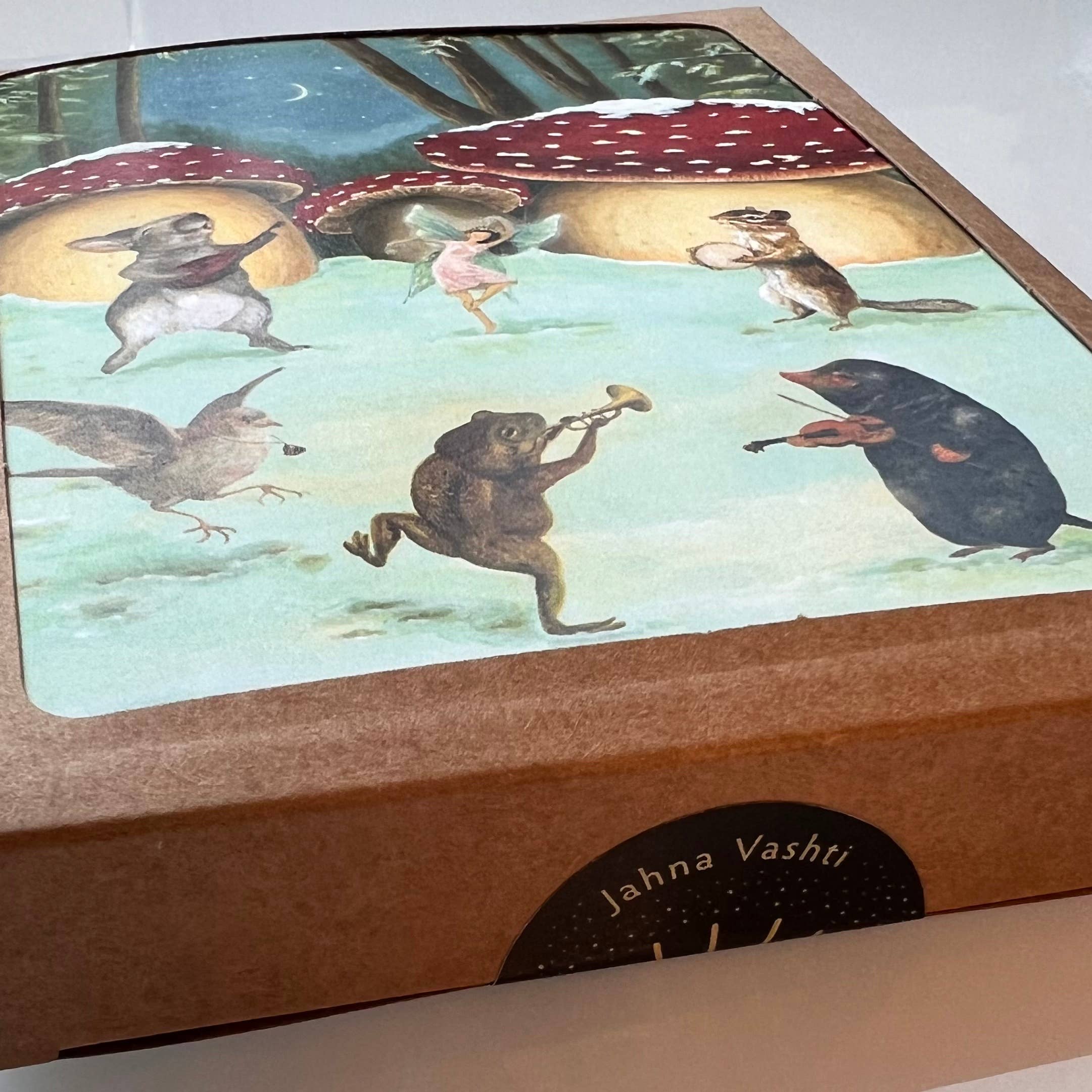 Jahna Vashti – wholesale Season’s Greetings card – "Miidnight Melodies" Boxed Holiday Cards / Sets of 6 or 12 2