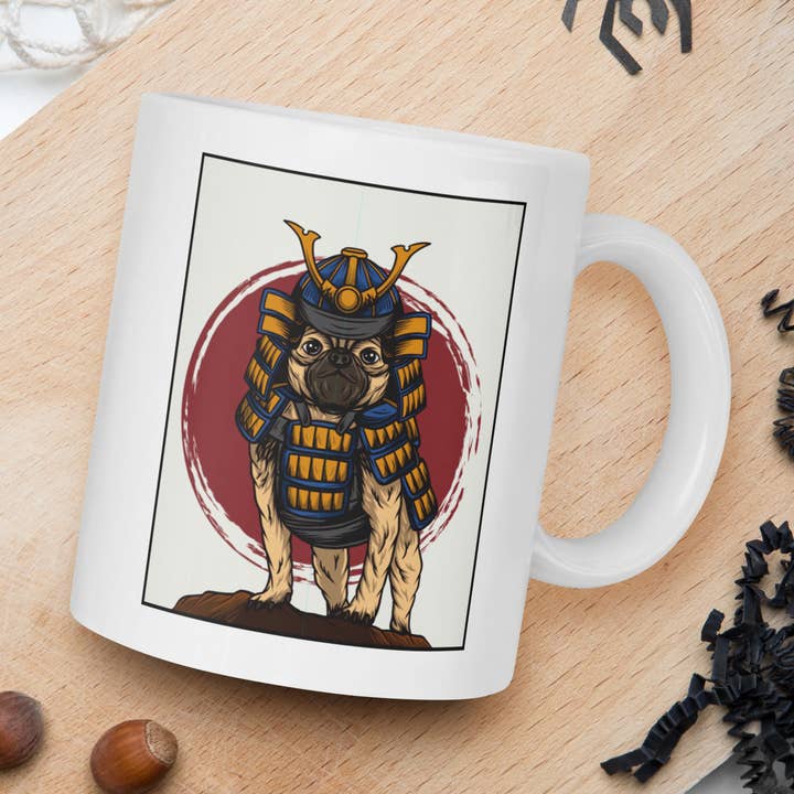 Vinny the Pug Coffee Mugs for wholesale by Pugona Rock Coffee Mugs