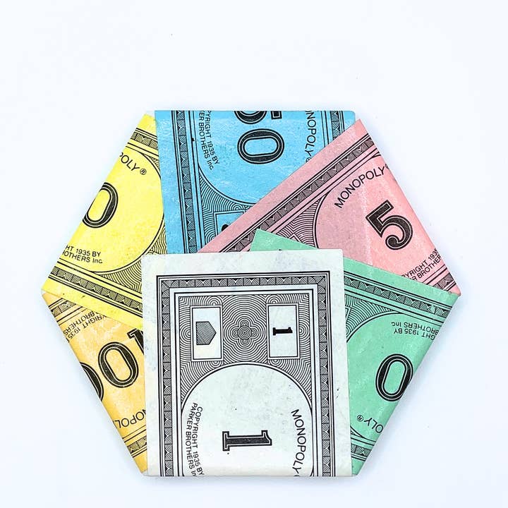 Monopol Spillebrik ($) Bordskåner for engroshandel hos The Mustache Cat Made