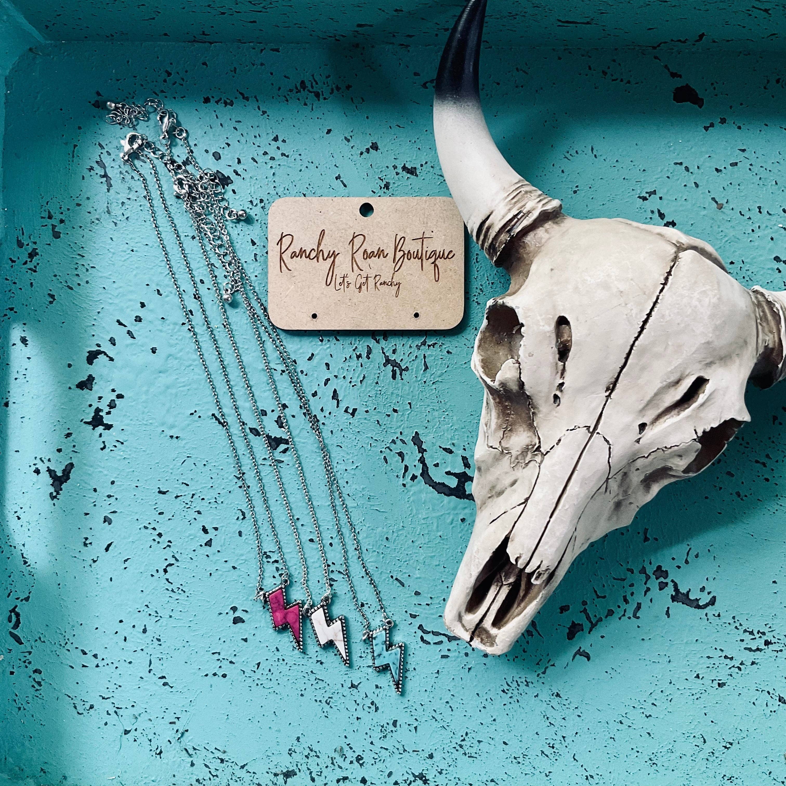 Ranchy Roan Boutique - Wholesale Pendant/Charm Necklace - Thunder Stone Pendant Necklace2