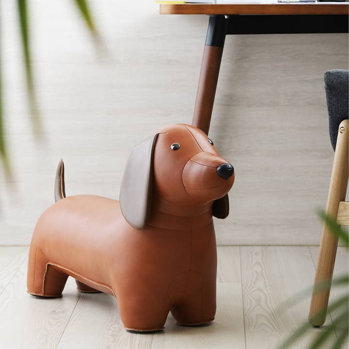 Until Pty Ltd - Wholesale Stool - Zuny Stool Classic Dachshund Tan1