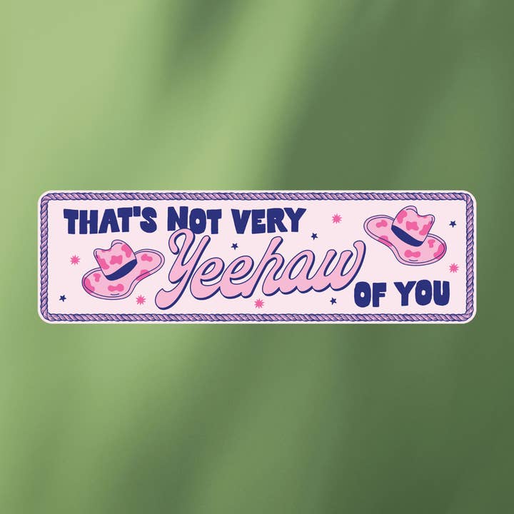 PEGATINA DE PARACHOQUES YEEHAW para venta al por mayor de Clay Meadow
