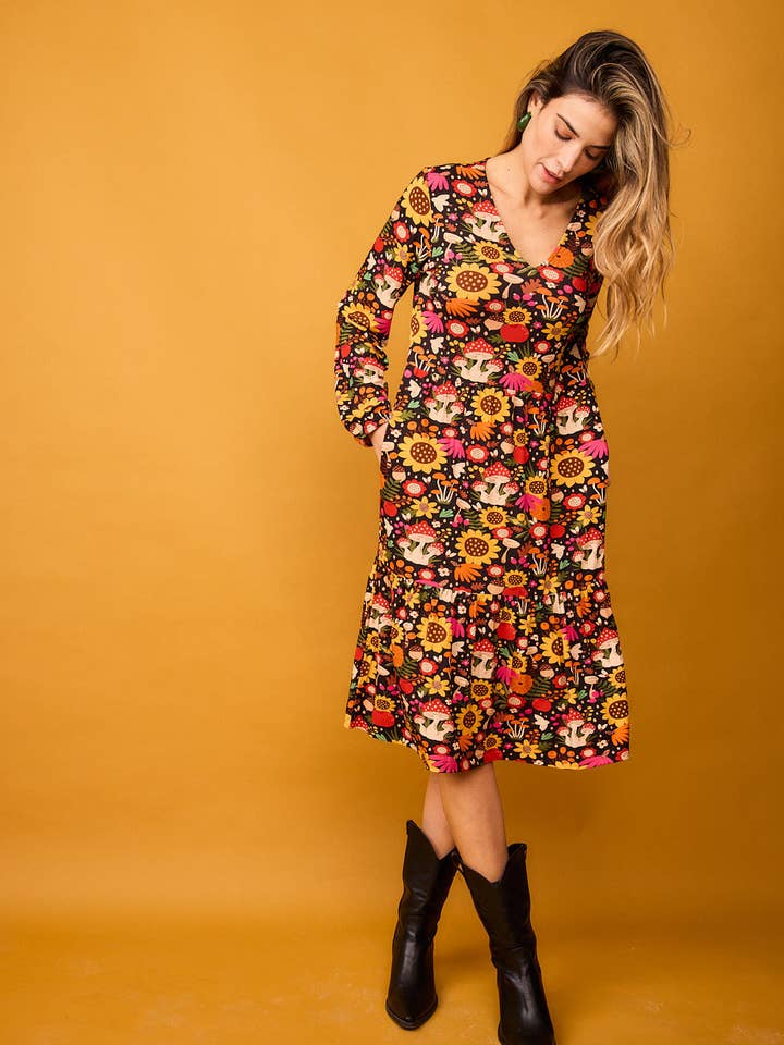 Smile - Wholesale Dress - Women's - Soto Sunflower Short Dress1