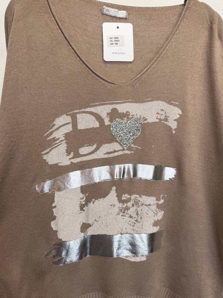 Look Mode Usa - Wholesale Knit Sweater - Women's - "D" Heart Sweater3