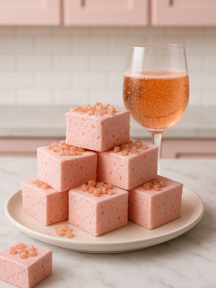 VDAY ONLY: Rose Gold Rosé Marshmallows for wholesale by XO Marshmallow