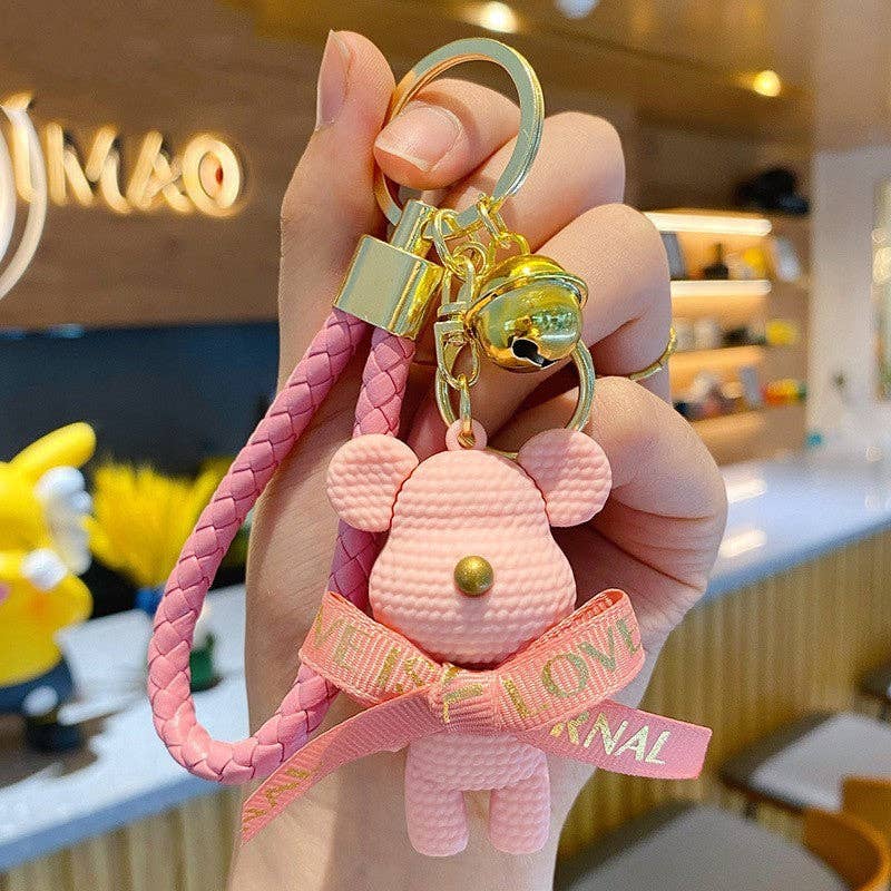 KiddieKickz - Vente Porte-clés – enfant - Porte-clés souple en PVC Bow Bear, joli porte-clés1