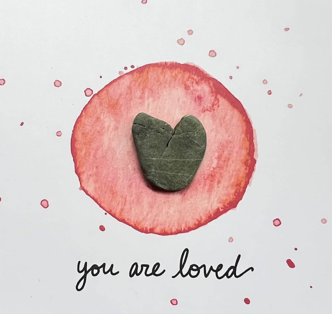 Sook & Hook - Wholesale Art Print - You are Loved Heart Artwork | Stone, Sea Glass or Shell Heart in a Shadow Box Frame3