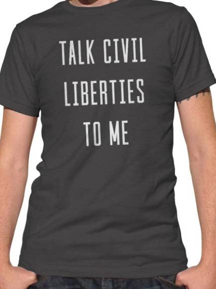 Camiseta masculina Talk Civil Liberties to Me por atacado de Boredwalk