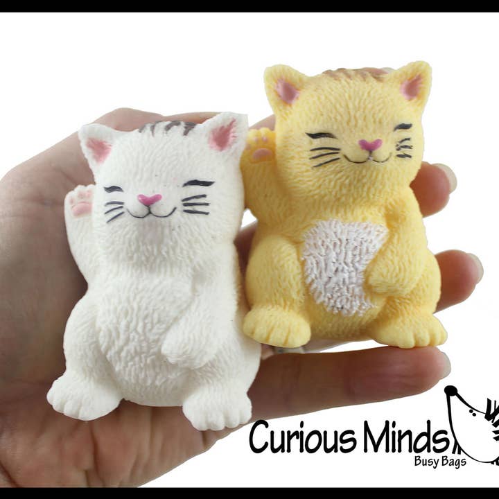 Curious Minds Toys – Großhandel Squishy-Spielzeug – Kind & Baby – Streßball für Katzen, weich, cremefarben, gefüllt mit Hund, Squishy Ball, 1 Stück5