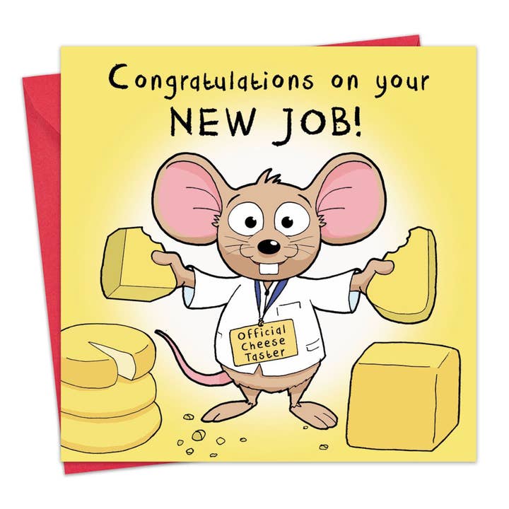 Official Cheese Taster - Funny New Job Card for wholesale by Twizler Ltd