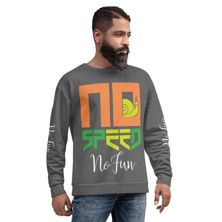 No Speed No Fun, Limited Edition, Sweatshirt, Grey for wholesale by No Fun Company