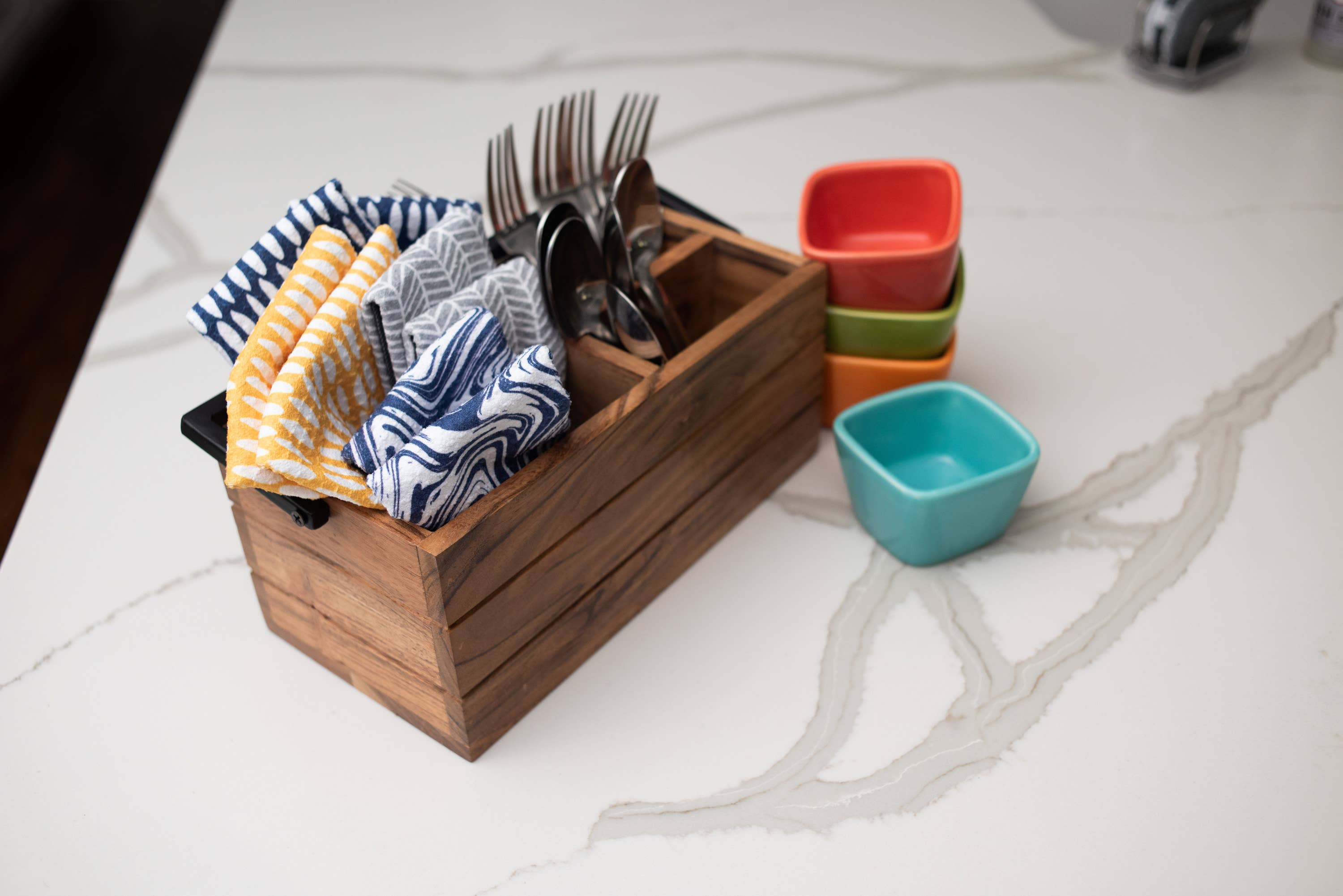 Once Again Home Co. – wholesale Tea towel – Mighty Minis Towel Set - Beans in Yellow (set of 3)3