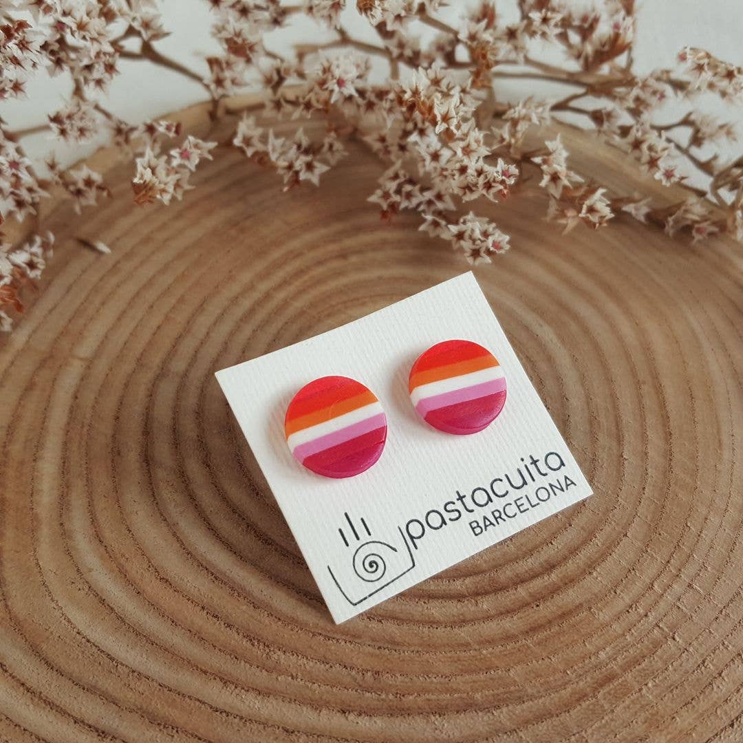 PASTACUITA - Wholesale Knopjes/oorstekers - Lesbische trots LGBT oorstekers van polymeerklei2