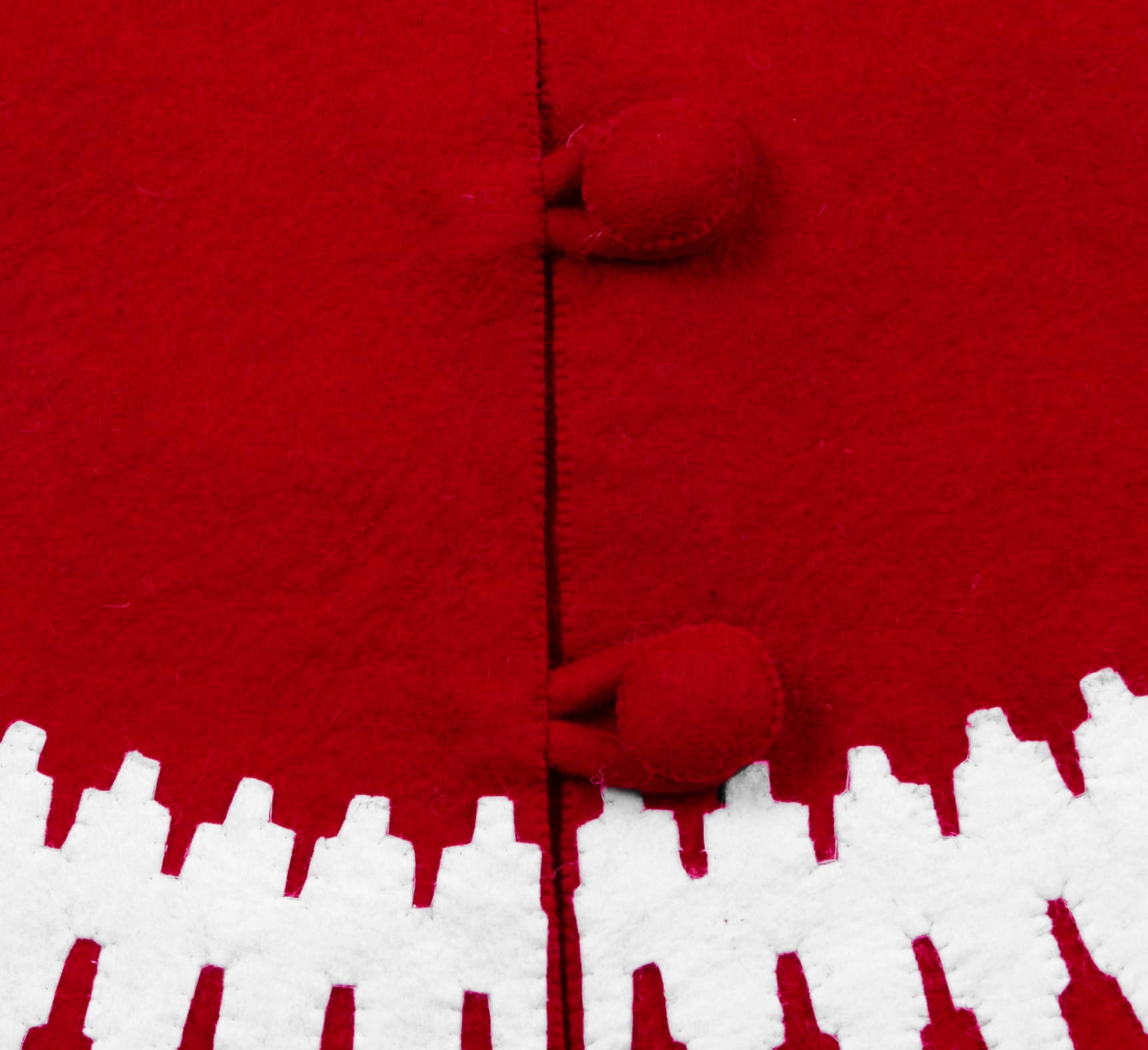 Arcadia Home - Wholesale Tree Skirt - Handmade Felt Christmas Tree Skirt - Red Scandinavian Design2