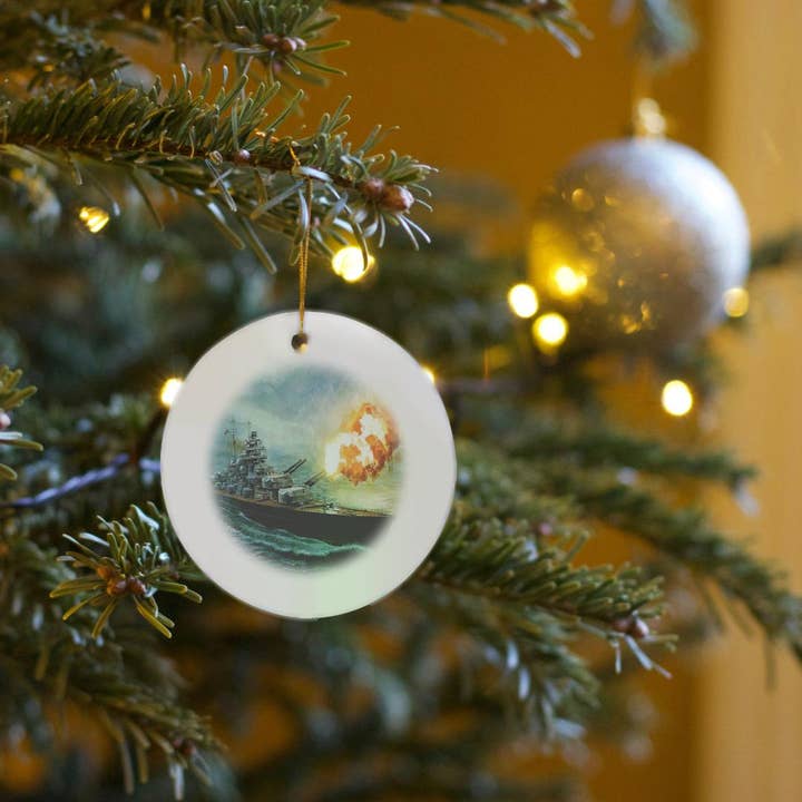 3dRose - Wholesale Ornament - 3dRose, Painting Of Battleship Bismark.jpg, Ornament6