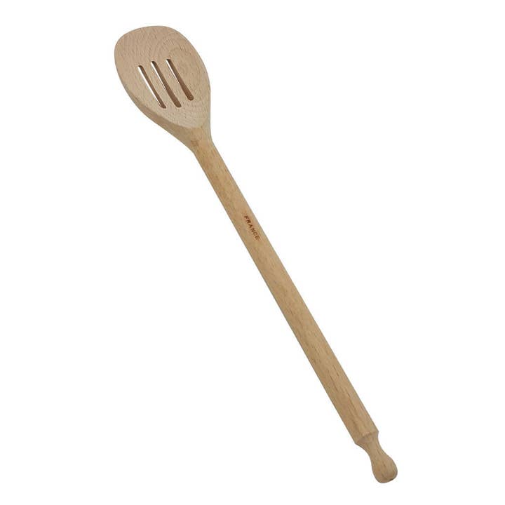 Kitchen Supply Wholesale – Großhandel Kochlöffel – Französischer Buchenholz-Schlitzlöffel, 12 Zoll