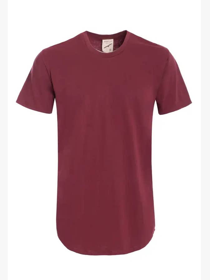 Hawks Bay - T-shirt girocollo da uomo in cotone premium Hem Curve per la vendita all'ingrosso da parte di Hawk's Bay