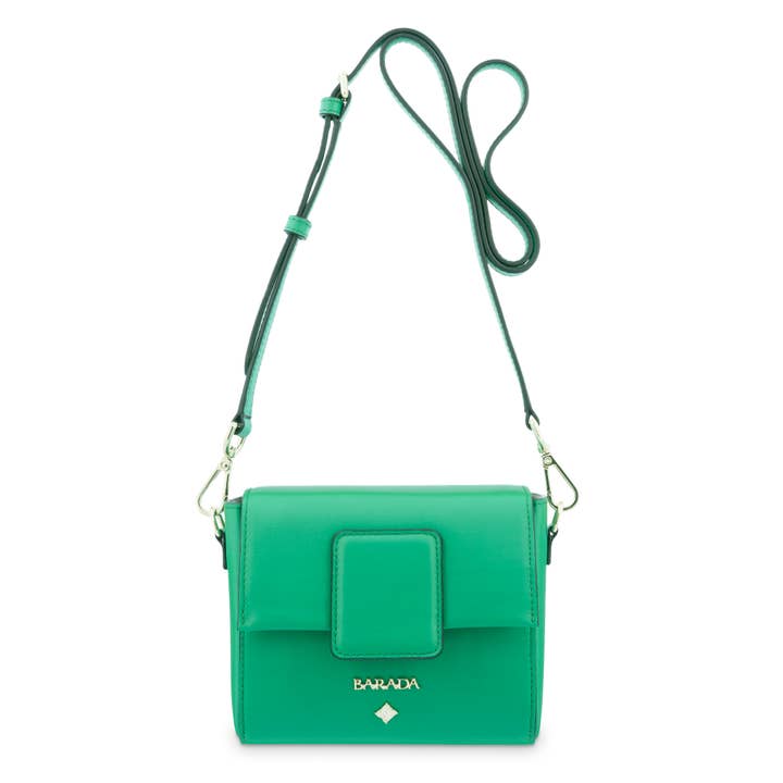 Sac à bandoulière en cuir de vachette et couleur verte pour la vente par BARADA UBRIQUE