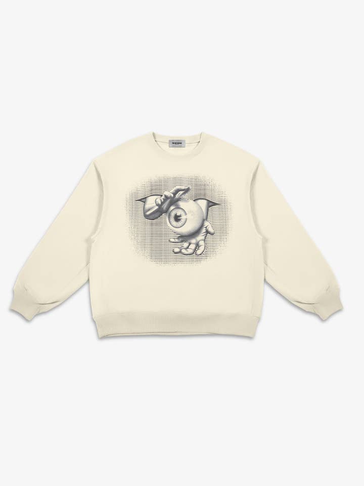 Felpa oversize N.E.I.W.I.S. (Beige Antico) per la vendita all'ingrosso da parte di Pas Une Marque