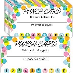 Youngever - Wholesale Encouragement Card - Youngever Punch Cards Incentive Loyalty Reward Card-Dot
