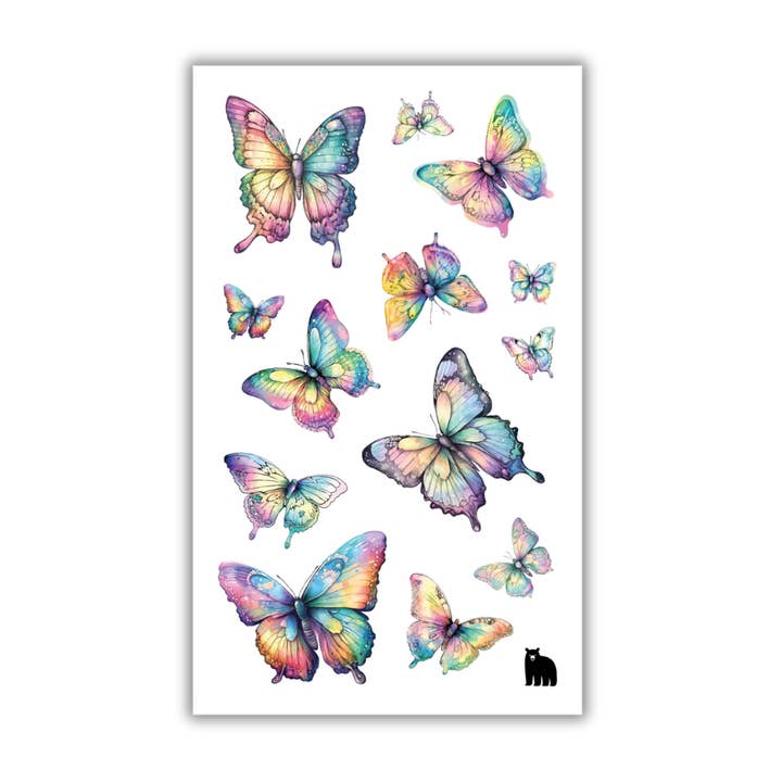Papillons arc-en-ciel pour la vente par Four Bears Sticker Club