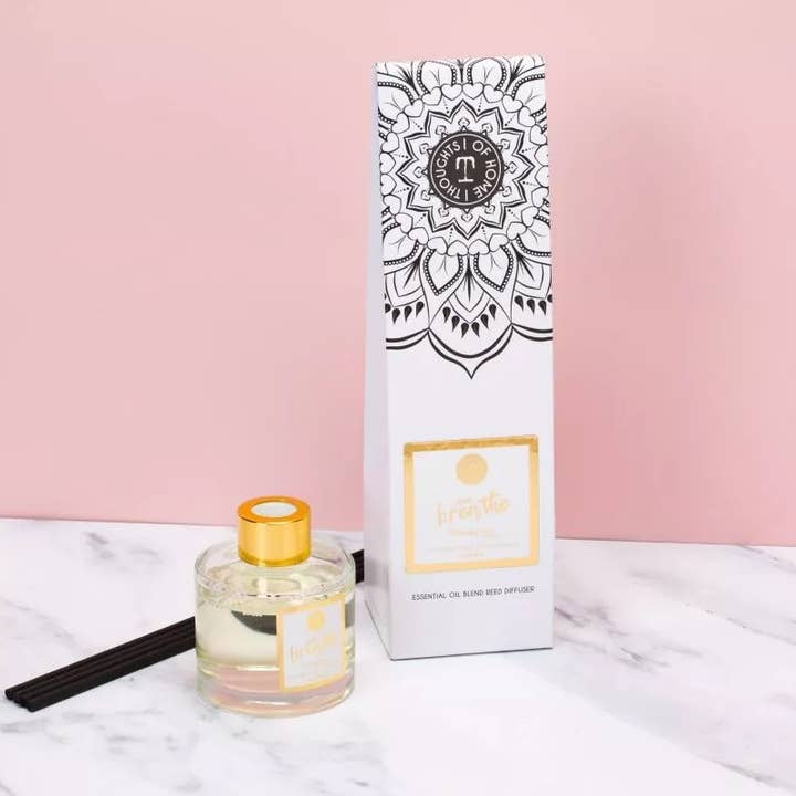 ...And Breathe 100ml Diffuser Gold - Lavender & Vanilla Musk for wholesale by It's The Thought