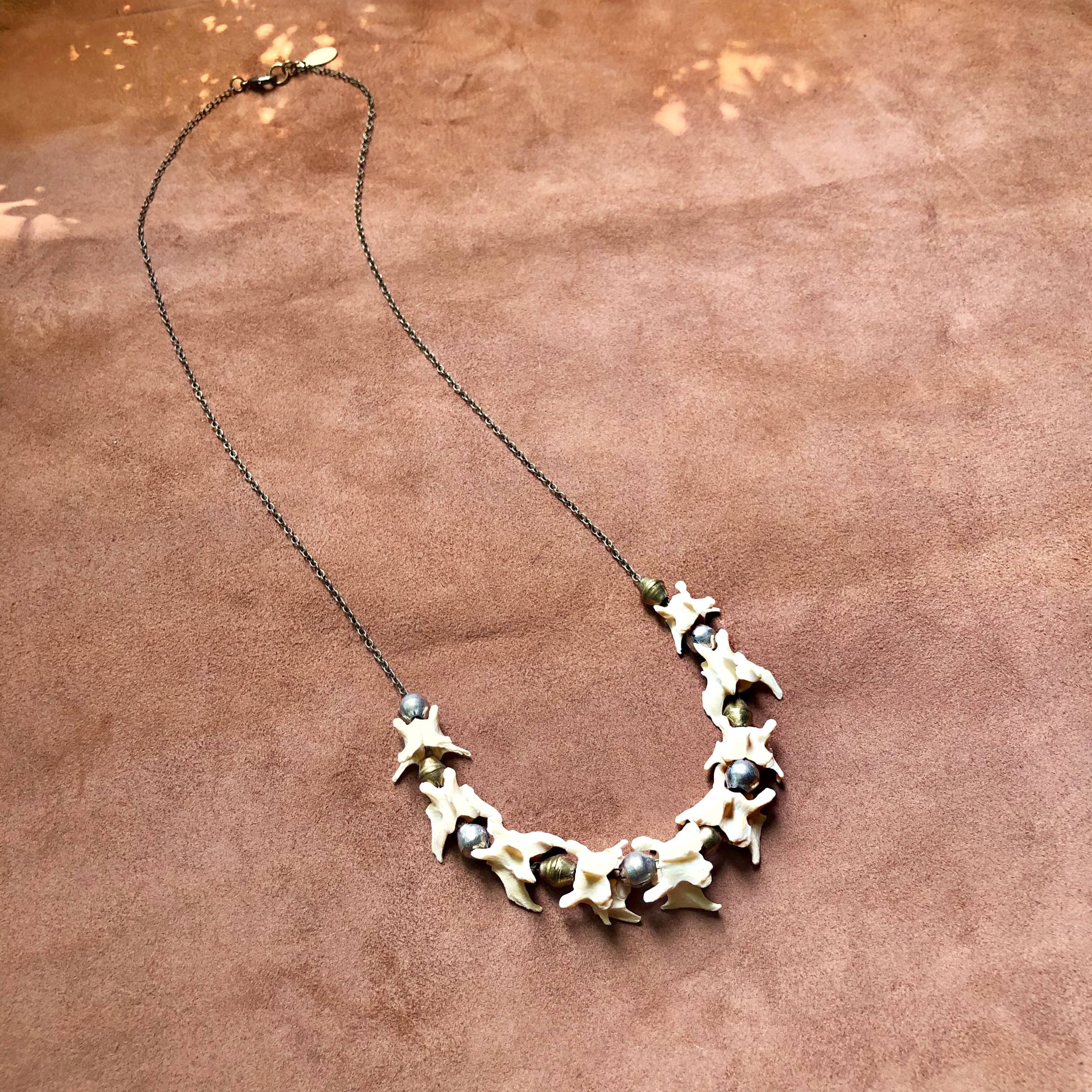 ASTALI - Wholesale Beaded/Pearl Necklace - Weasel Vertebrae Necklace, Real Bone Necklace, Taxidermy7
