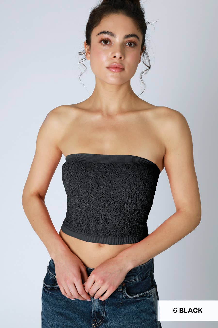 NIKIBIKI - Venta al por mayor Bustier - Mujer - NS8376 - Top de Tubo de Encaje Floral21