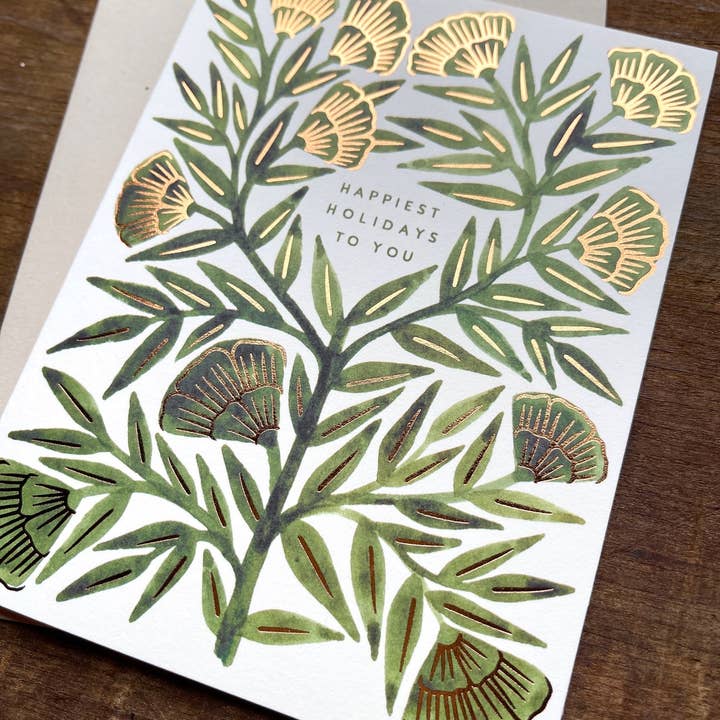 Katharine Watson – wholesale Season’s Greetings card – "Happiest Holidays to You," Holiday Card2