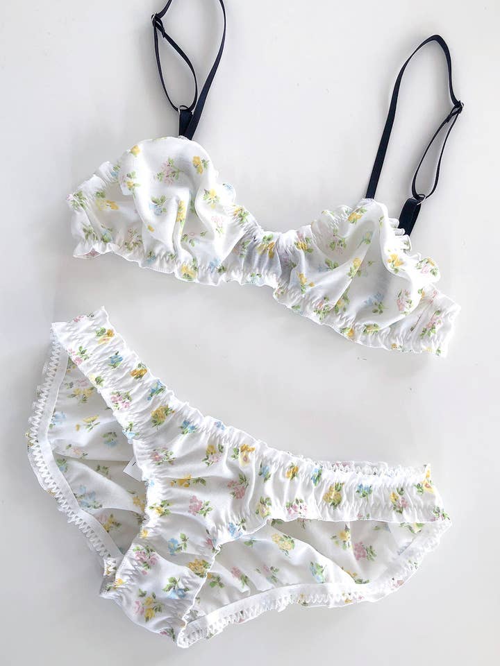 Clare Bare - Wholesale Lingerie Set - Women's - READY TO SHIP Mystery Print Oleander Bralette & Bloomer Set27