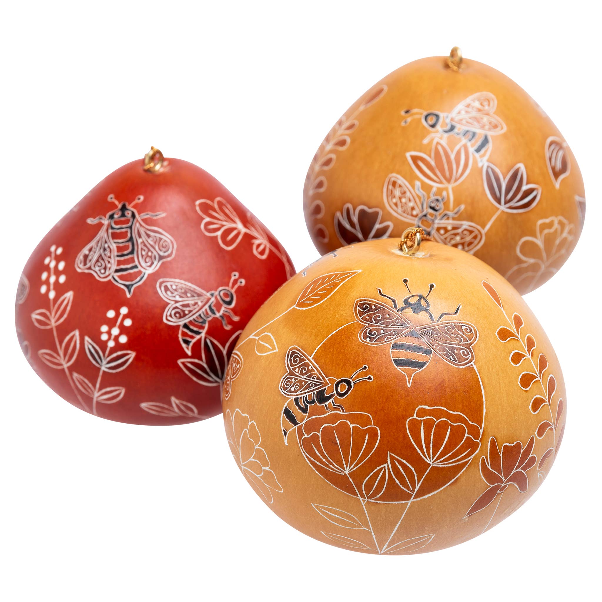 Lucuma Designs - Venta al por mayor Adornos - Adorno de calabaza con forma de abeja y flores silvestres, regalo natural1