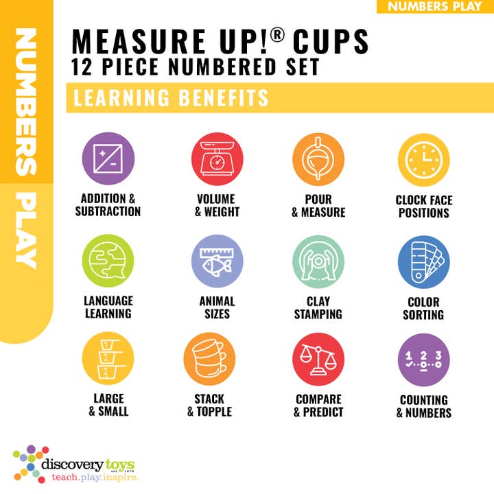 Discovery Toys - Wholesale Toy Set - Kids - MEASURE UP!® Cups Stack & Learn Set