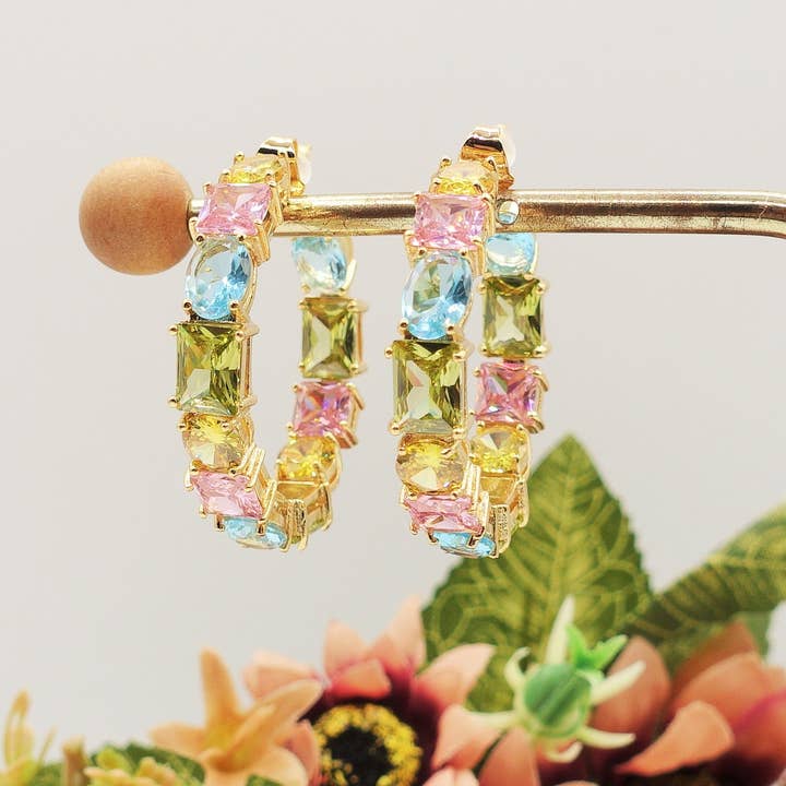 Daemon srls - Wholesale Hoop Earrings - CHARIS big hoops - Orecchini a cerchio con Cubic Zirconia11