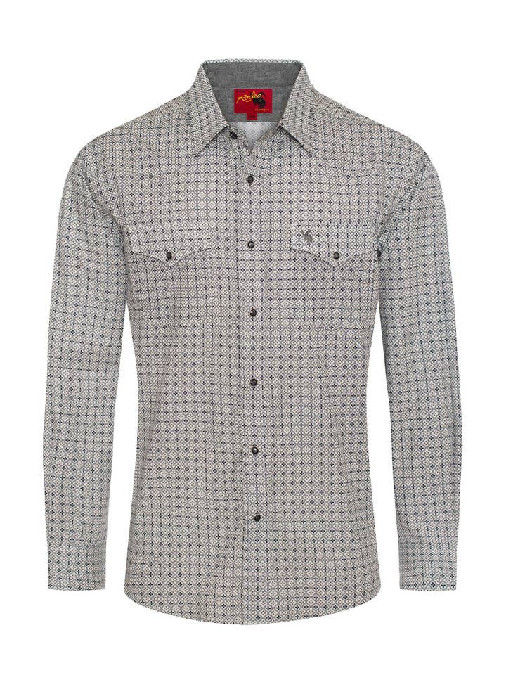 Men's Western Pearl Snap Print Shirt - PS100L-1108 for wholesale by Rodeo Clothing
