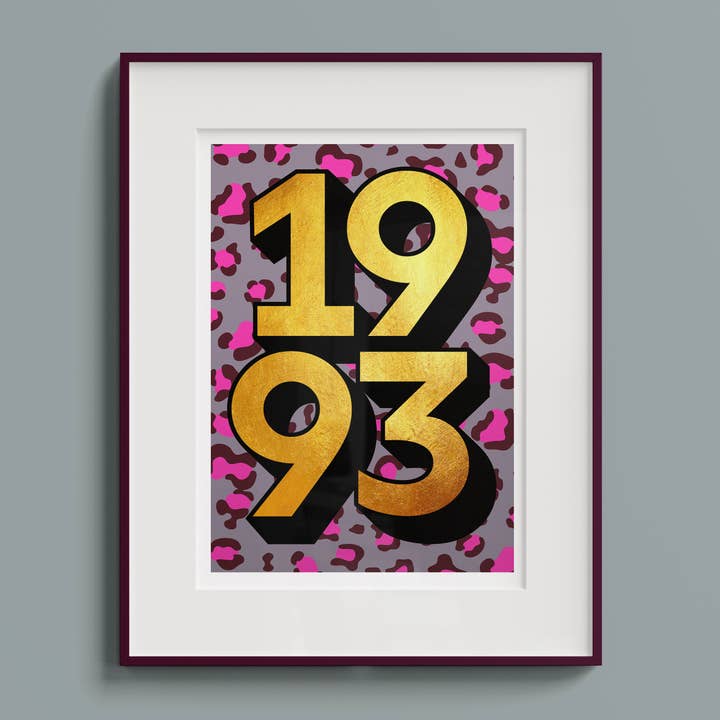 Big Birthday 1993 30th Birthday Art Print for wholesale by Hands & Hearts