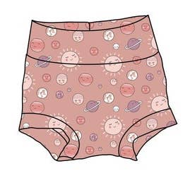 Pink Space Bummies, Space Bummy, Shorts espaciais por atacado de Remi Rae’s LLC