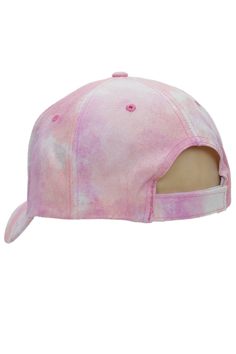 Cap Zone – Engroshandel Baseballkasket - Dame – Pastel spraymaling Tie Dye Confetti Baseballkasket4