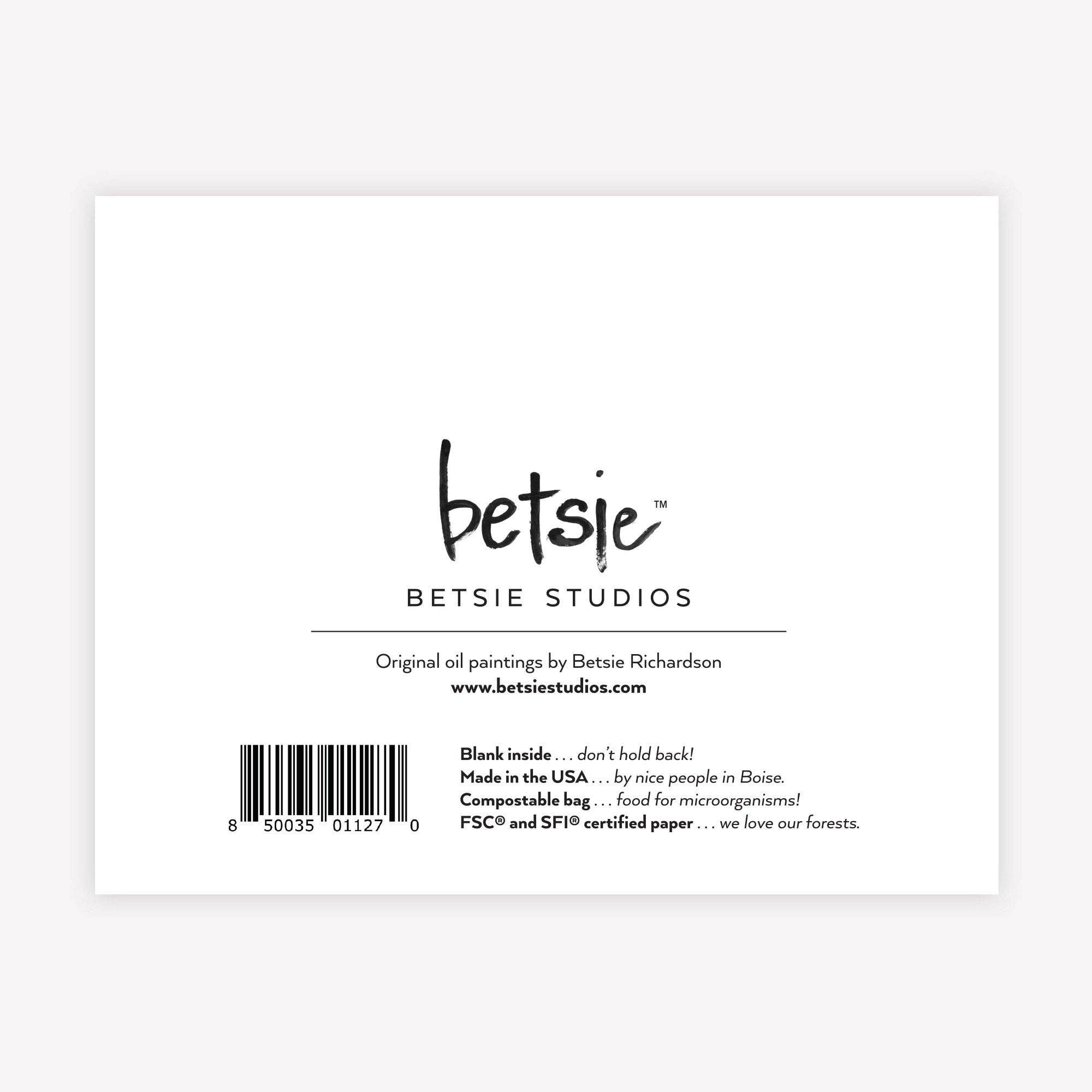 Betsie Studios - Wholesale Thanksgiving Card - "So thankful for you (and pie)" Greeting Card1