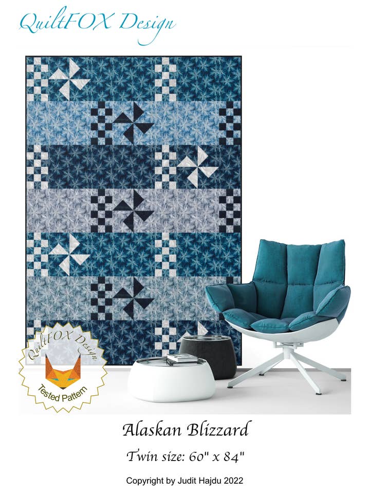 Alaskan Blizzard, storlek: 60 ”x 84" för wholesale av Quiltfox Design