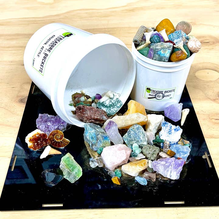 Seau de présentation Treasure Seaux - Gem Mining Pinte et 16 oz pour la vente par Treasure Buckets Co., LLC