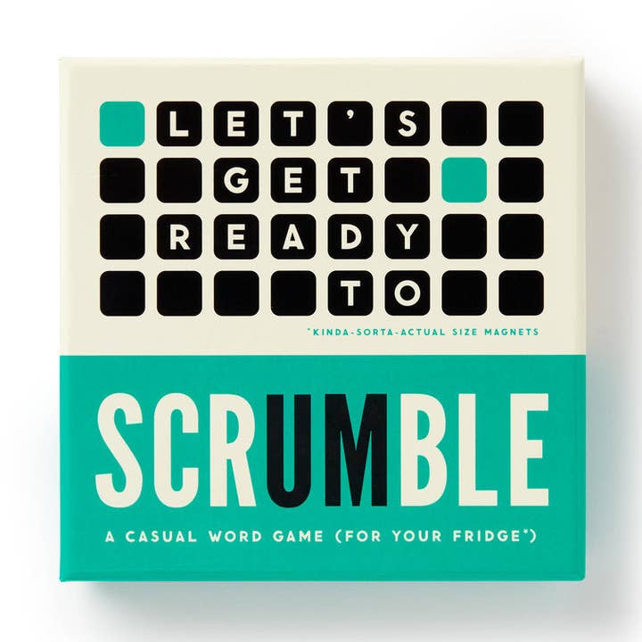 Jeu de réfrigérateur magnétique Scrumble pour la vente par Abrams & Chronicle Books