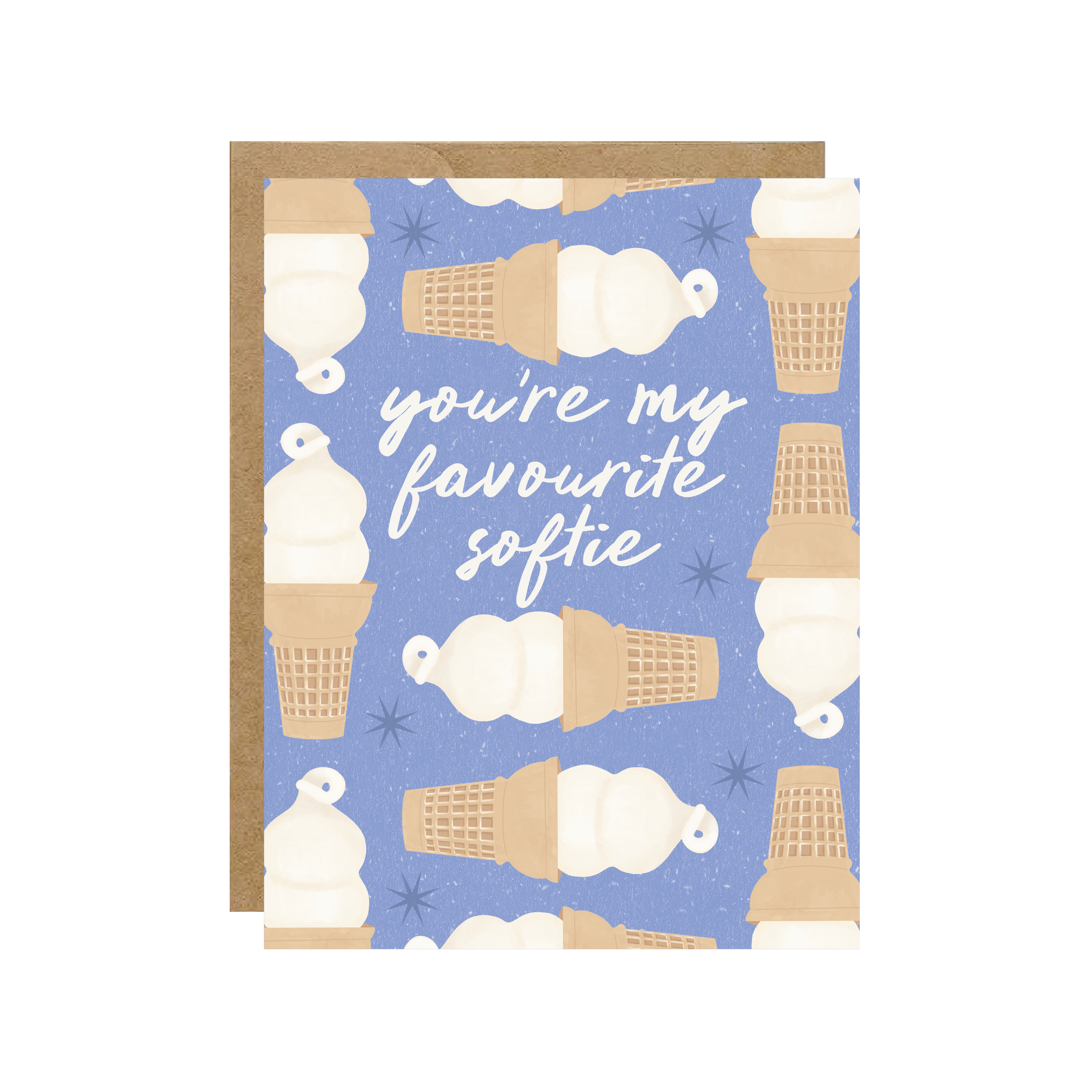 Simple Whimsy - Wholesale Love Card - You're My Favourite Softie - Ice cream Card0