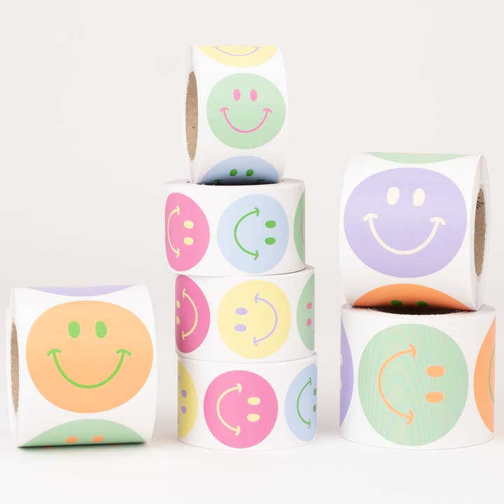 Sticker Smiley Pastel Colors for wholesale by liebevoll verpackt