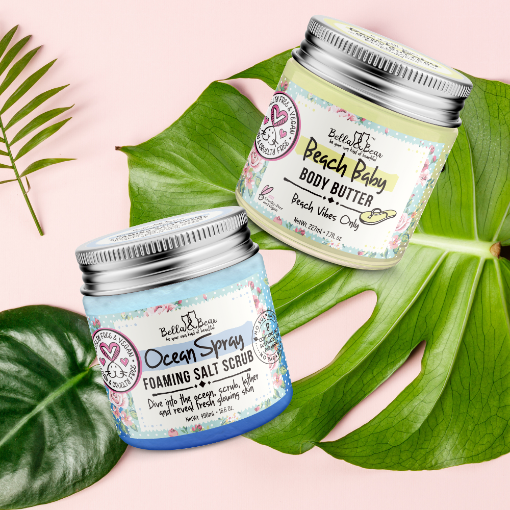 Bella & Bear - Wholesale Body Scrub/Exfoliant - Ocean Spray Salt Body Scrub | Exfoliator | 6.7oz9