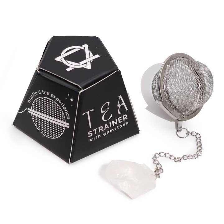 Ancient Wisdom - Wholesale Tea Strainer/Infuser - Raw Crystal Gemstone Tea Strainer - Rock Quartz