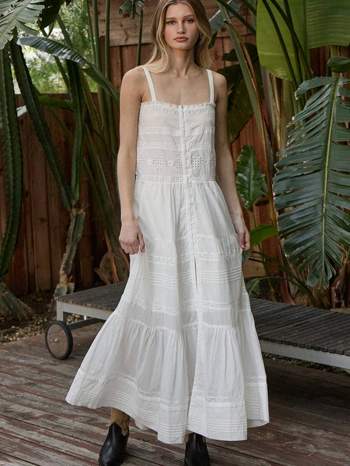 Maxi tissé romantique à étages avec bordure en dentelle - RD1325 pour la vente par RAISONNEL