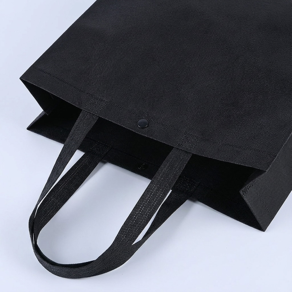 ByHome - Wholesale Gift Bag - 50pcs, 4 Sizes Black Long Handle Button Non-woven Gift Bag4