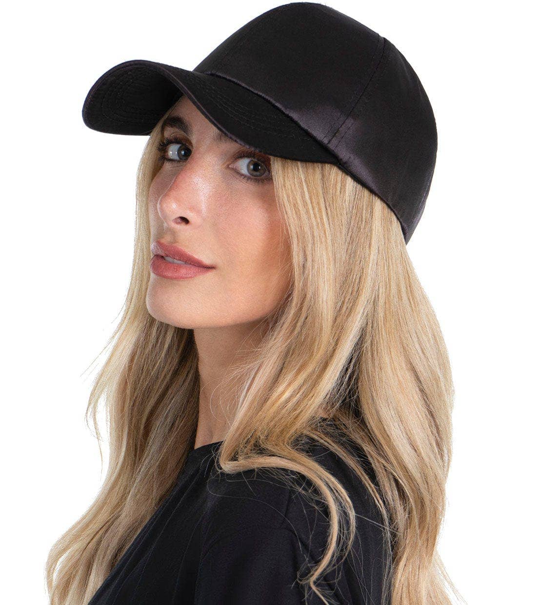 BLACK Magid Satin Baseball Cap for wholesale on Faire1